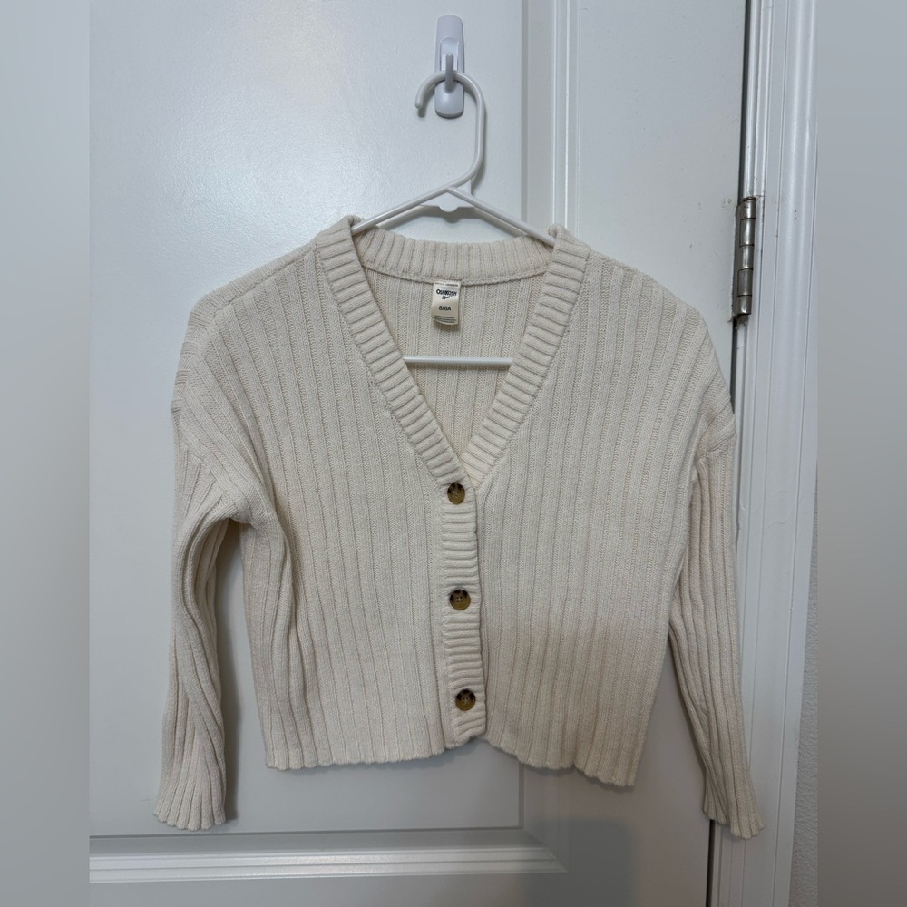 Girls OshKosh B'gosh Cream Button-Up Cardigan